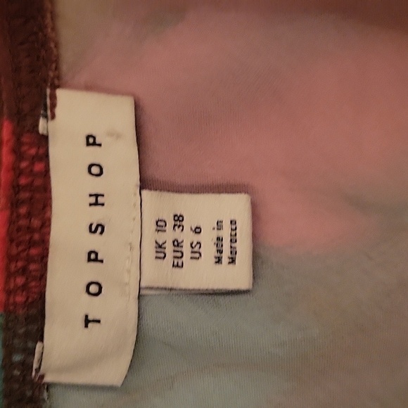 Topshop Brushstroke Satin Midi Skirt | Size 6 EUC - Picture 5 of 5